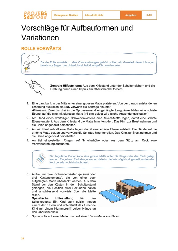 Vorschläge für Aufbauformen und Variationen